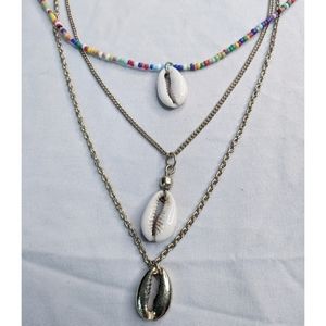 Earthbound Layered look necklace with pukka shells
